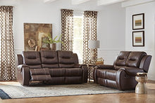 Load image into Gallery viewer, Cambridge Clark Double Reclining Love Seats Living Room Furniture, Brown