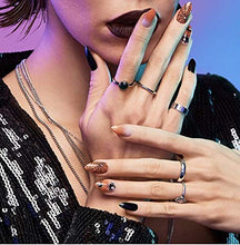 Load image into Gallery viewer, Kiss Medium Length Almond Shape Black & Orange Nails 82650 Goodie Bags (Spiders & Spider Webs) Halloween Limited Edition