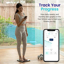 Load image into Gallery viewer, Etekcity Scales for Body Weight, Bathroom Digital Weight and Body Fat Scale for BMI, Rechargeable Smart Bluetooth Body Composition Analyzer, Sync Data with Other Fitness Apps Black 11.8x11.8 Inch