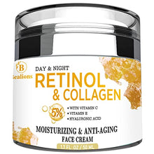 Load image into Gallery viewer, Retinol Collagen Cream with Hyaluronic Acid for Face Moisturizing and Anti Aging; Facial Moisturizer for Firming Skin Anti-Wrinkle Reduce Fine Lines with Vitamin C+E Natural-Ingredient Designed by USA Day&Night for Men & Women