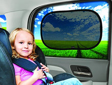 Load image into Gallery viewer, Enovoe Car Window Shade - (2 Pack) - 21"x14" Cling Sunshade for Car Windows - Sun, Glare and UV Rays Protection for Your Child - Baby Side Window Car Sun Shades