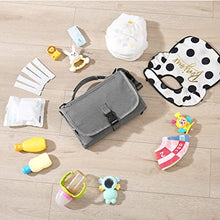 Load image into Gallery viewer, Portable Changing Pad, Waterproof Detachable Travel Changing pad for Newborn Girl Boy, Baby Changing Mat with Wipes Pocket & Shoulder Strap Foldable Diaper Changing pad, Baby Shower Gifts