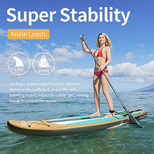 Load image into Gallery viewer, Inflatable Stand Up Paddle Board, 11'×33''×6''(6'' Thick) ISUP Non-Slip Deck,Bottom Fin for Paddling, Surf Control with Premium SUP Accessories & Backpack for Youth Adults Beginner