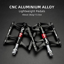 Load image into Gallery viewer, ROCKBROS Advanced 4 Bearings Mountain Bike Pedals Platform Bicycle Flat Alloy Pedals 9/16" Black