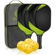Load image into Gallery viewer, Gonex Pickleball Paddles, USAPA Pickleball Set of 2, Graphite Pickleball Racket, Lightweight Pickle Balls Equipment with 4 Balls, Portable Carry Bag