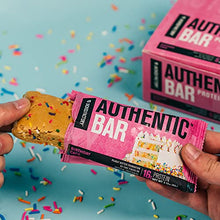 Load image into Gallery viewer, Authentic Bar Birthday Cake Protein Bars - Tasty Meal Replacement Energy Bars w/ 16g Whey Protein Isolate, Natural Sugars from Pure Honey, Healthy Fat Peanut Butter Foundation - 6 Pack