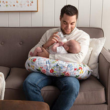 Load image into Gallery viewer, Boppy Original Nursing Pillow and Positioner, Blue Pink Posy, Cotton Blend Fabric with allover fashion