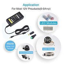 Load image into Gallery viewer, ARyee 12V 5A 60W AC DC Switching Power Supply Adapter - Wall Wart Transformer Charger for DC12V CCTV Camera LED Strip Light,60 Watt Max