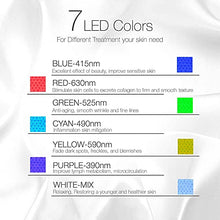 Load image into Gallery viewer, Led Face Mask Light Therapy - 7 Color Photon Blue & Red Light Maintenance Skin Rejuvenation Facial Skin Care Mask, Home Skin Care Mask for Face (white) (white)