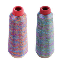 Load image into Gallery viewer, Bonarty 2Pcs Metallic Polyester Embroidery Machine Thread Spool for Computerized Embroidery and Decorative Sewing