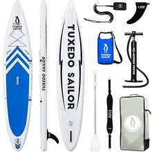 Load image into Gallery viewer, Tuxedo Sailor Inflatable Paddle Boards 12'7×28"×6" Inflatable SUP with Stand Up Paddle Board,Shoulder Strap,Fins,ISUP Adj Paddle,Pump,Backpack,Leash,Repair Kit,10L Dry Bag