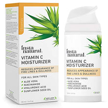 Load image into Gallery viewer, InstaNatural Vitamin C Moisturizer - Anti Aging & Wrinkle Cream - Hyaluronic Acid & Organic Jojoba Oil - Wrinkles, Hyperpigmentation, Acne, & Dark Spot Corrector for Face - Men & Women - 3.4oz
