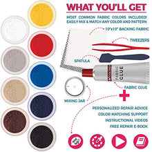 Load image into Gallery viewer, Coconix Fabric and Carpet Repair Kit - Repairer of Your Car Seat, Couch, Furniture, Upholstery or Jacket - Fixes Cigarette Burn Holes, Tear or Rips. Super Easy Instructions to Match Any Color, Pattern