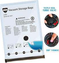 Load image into Gallery viewer, SUOCO Vacuum Storage Bags 8 Pack (Jumbo 30" x 40") Space Saver Compression Bags with Travel Hand Pump