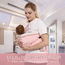 Load image into Gallery viewer, Baby Carrier by Cuby, Natural Cotton Baby Sling Baby Holder Extra Comfortable for Easy Wearing Carrying of Newborn, Infant Toddler and Ideal for Baby Registry (Pink Flamingo)