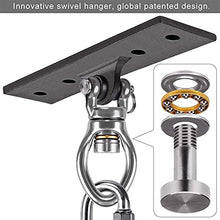 Load image into Gallery viewer, Dolibest Heavy Duty Swing Hanger, Swing Set Accessorie with Carabiner for Indoor Outdoor Playground, Porch Swing Hanging Kit for Wooden and Concrete Set with 4 Wood Screws and 4 Expansion Bolts, 900LB