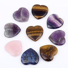 Load image into Gallery viewer, Bingcute Natural Amethyst Pocket Carved Puff Heart Pocket Stone,Healing Palm Crystal Pack of 1(1.6")
