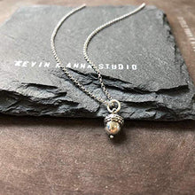 Load image into Gallery viewer, Sterling Silver 3D Petite Acorn Charm Necklace, 16"
