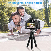 Load image into Gallery viewer, UBeesize Phone Tripod,Portable and Flexible Tripod with Wireless Remote and Universal Clip, Compatible with iPhone/Android/Camera GoPro,iPhone Tripod for Live Streaming Tiktok YouTube Video Recording