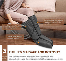 Load image into Gallery viewer, Cunmiso Life Leg Air Compression Massager for Circulation and Relaxation, Foot and Calf Massage Machine with 3 Heat Modes 3 Intensities, 2 Extensions Wraps & LCD Handheld Controller for Men and Women