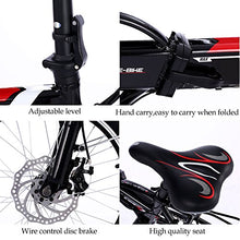 Load image into Gallery viewer, Aceshin 20" Folding Electric Bike with 36V 250W Removable Large Capacity Lithium-Ion Battery, 7 Speed Gear and Three Working Modes Electric Bicycle (White)