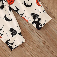Load image into Gallery viewer, Halloween Toddler Girls' Sleeveless Jumpsuits Rompers with Pocket Cute Pumpkin Cat Ghost Harem Pants Outfits 1-6 Years