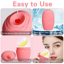 Load image into Gallery viewer, 2 Pcs Ice Roller for Face and Eye, Ice Face Roller Skin Care Gua Sha Tool, Silicone Ice Mold for Face,Facial Ice Roller Skin Care Tool for Face & Eye Puffiness Relief & Remove Fine Lines,Gifts for Her