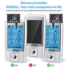 Load image into Gallery viewer, NURSAL 24 Modes TENS Unit Muscle Stimulator with Continuous Stimulation, Rechargeable Electronic Pulse Massager with 8 Pads for Back and Shoulder Pain Relief and Muscle Strength