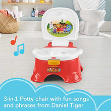 Load image into Gallery viewer, Fisher-Price Daniel Tiger's Neighborhood Potty - Daniel Tiger & Friends Themed Convertible Toddler Training Toilet with Potty Ring & Stepstool