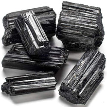 Load image into Gallery viewer, KALIFANO Crystal Starter Kit (2,000 Carats Total) - Black Tourmaline, Amethyst, Lepidolite, and Blue Kyanite (Information Cards Included)