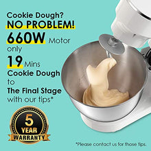 Load image into Gallery viewer, SanLidA Stand Mixer, 9.5 Qt. 10-Speed Electric Kitchen Mixer with Dishwasher-Safe Dough Hooks, Flat Beaters, Wire Whip & Pouring Shield Attachments for Most Home Cooks, SM-1551, Cream White