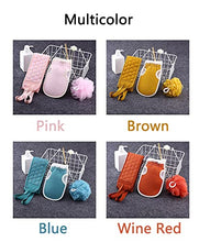 Load image into Gallery viewer, Exfoliating Mitts Microdermabrasion at Home, Loofah Back Scrubber Soft Infused Shower Scrubber Exfoliating Gloves Visibly Lift Away Dead Skin Exfoliating Loofah Back Scrubber for Shower 3 Pcs