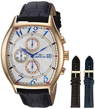 Load image into Gallery viewer, Invicta Men's 14330 Specialty 18k Yellow Gold-Plated Watch with Three Interchangeable Leather Bands