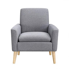Load image into Gallery viewer, Lohoms Modern Accent Fabric Chair Single Sofa Comfy Upholstered Arm Chair Living Room Furniture Grey