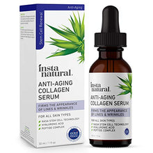 Load image into Gallery viewer, Anti Aging Peptide Complex Collagen Facial Serum - Reduces Signs of Lines & Wrinkles - Lift, Firm & Plump Skin With Hyaluronic Acid, Niacinamide, NASA Stem Cell Technology - InstaNatural - 1 oz