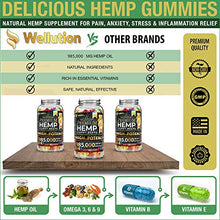 Load image into Gallery viewer, Hemp Gummies Premium 985,000 High Potency - Fruity Gummy Bear with Hemp Oil - Natural Hemp Candy Supplements for Pain, Anxiety, Stress & Inflammation Relief - Promotes Sleep and Calm Mood