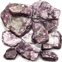 Load image into Gallery viewer, KALIFANO Crystal Starter Kit (2,000 Carats Total) - Black Tourmaline, Amethyst, Lepidolite, and Blue Kyanite (Information Cards Included)