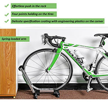 Load image into Gallery viewer, RELIANCER Sports Foldable Alloy Bicycle Stand Bike Floor Parking Rack Steady Wheel Holder Fit 20"-29" Bikes Indoor Home Garage Bike Storage Tires Rack Holder Silver