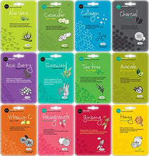 Load image into Gallery viewer, Celavi Collagen Facial Face Mask (12-Sheets) Classic Korean Skincare | Lighten, Moisturize, Tighten Skin | Diminish Dark Spots & Circles | Whiten, Brighten, Balance Pigmentation