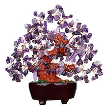 Load image into Gallery viewer, Parma77 6.5 Inch Purple Crystal Feng Shui Amethyst Quartz Gem Stone Money Tree Home Office Table Wealth Decoration