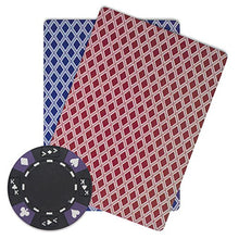 Load image into Gallery viewer, Brybelly Ace King Suited Poker Chip Heavyweight 14-Gram Clay Composite – Pack of 50 (Black)