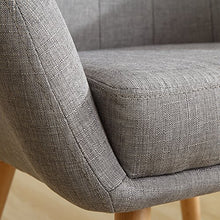 Load image into Gallery viewer, LSSBOUGHT Contemporary Stylish Button-Tufted Upholstered Accent Chair with Solid Wood Legs (Gray)
