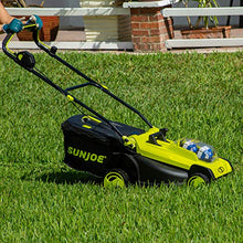 Load image into Gallery viewer, Sun Joe 24V-X2-17LM 48-Volt 17-Inch Mulching Walk-Behind Lawn Mower w/11-Gallon Grass Catcher & 6-Position Height Adjustment, Included, Cordless, Kit (w/ 2X 4.0-Ah Battery and Charger)