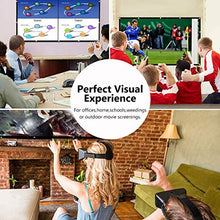 Load image into Gallery viewer, Projector Screen 120 inch, P-JING Projection Movies Screen 16:9 HD Foldable Anti-Crease Portable for Home Theater Outdoor Indoor Support Double Sided