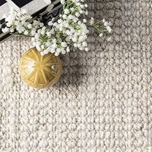 Load image into Gallery viewer, nuLOOM Hand Woven Chunky Natural Jute Farmhouse Runner Rug, 2' 6" x 8', Off-white