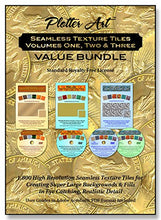 Load image into Gallery viewer, Plotter Art™ Seamless Texture Tiles Volume One, Two and Three Value Bundle, 1,800 High Resolution Images on 4 DVD-ROMs with PDF User Guides & Image Galleries - Standard Royalty Free License