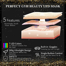 Load image into Gallery viewer, LED Face Mask, GYH 7 Colors LED Skin Mask - Blue & Red Light for Face and Neck Skin, Ultra-Light Wireless Facial Photon Beauty Mask for Rejuvenation Tightening Skin(Only 260g)