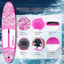 Load image into Gallery viewer, Pink Paddleboard Inflatable Paddle Board,ISUP 10'6''x32''x6'' Stand Up Paddle Board Standing Boat for Adult, Inflatable Paddle Boards for Adults 320lbs Capacity,15PSI Pressure(Pink)