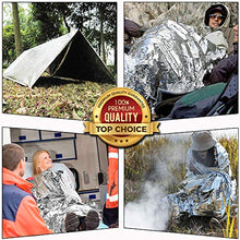 Load image into Gallery viewer, ANCwear Emergency Blanket pack-12,Foil Mylar Thermal Blankets Space Blanket 52"x82" for Outdoors,Hiking,Survival,or First Aid