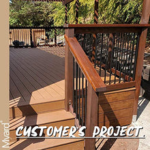 Load image into Gallery viewer, Myard 36 Inches Grooved Classic Hollow Round Aluminum Deck Balusters for Deck Railing Porch (50-Pack, Matte Black)